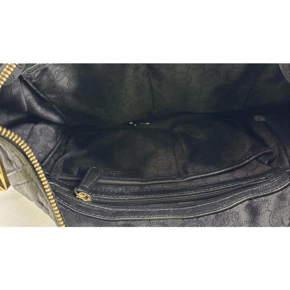 Michael Kors Black Pebbled Leather Gold Studded Shoulder Handbag Purse - Picture 11 of 11